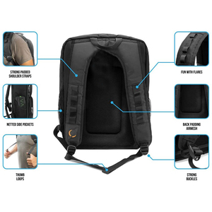 กระเป๋าเป้สะพายหลังสำหรับดีเจ 7 นิ้ว พร้อมช่องเก็บแผ่นเสียงและอุปกรณ์เสริม น้ำหนักเบา เหมาะสำหรับใส่เครื่องเล่นแผ่นเสียงแบบพกพา - Product Image 6