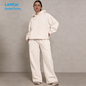 Conjunto de Chándal Unisex de Dos Piezas Personalizado con Sudadera Holgada y Pantalones Anchos a Juego para Uso Diario Informal - Product Image 3