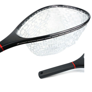 Meilleure vente filet de pêche à la mouche à long manche en fibre de carbone à tête ronde avec filet en caoutchouc transparent CBLB03 série E10 - Product Image 1