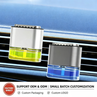 Diffuseur d'arômes pour voiture miniature avec logo personnalisé, clip de ventilation longue durée, en verre, alimenté par USB, diffuseur de parfum écologique