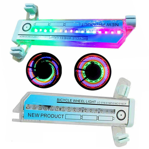Nouveau <span class=keywords><strong>Design</strong></span> coloré 32 LED, lumière de cyclisme, accessoires de vélo, arc-en-ciel, Signal de roue, pneu, feu arrière, lumière de vélo colorée - Product Image 1