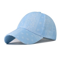 Grosir topi Baseball motif bunga Paisley desain mode untuk wanita topi olahraga 6 Panel luar ruangan topi bisbol dapat disesuaikan