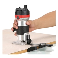 Défonceuse compacte 600W/800W à 6 vitesses réglables, 12V, pour le bricolage et le travail du bois