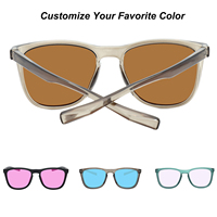 Lunettes de soleil carrées pour femmes avec logo personnalisé, confortables, verres polarisés UV400 TAC, monture légère en PC, haute qualité, monture intégrale, été
