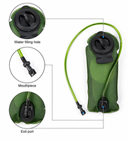 Nouveaux produits écologiques de haute qualité, poche à eau TPU sans BPA de 1L, 2L, 3L pour l'escalade et le camping