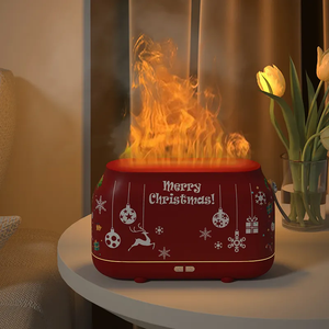 Décorations d'ambiance de Noël Effet de flamme Humidificateur muet Huile Essentielle Diffuseur d'arôme de Noël Addible - Product Image 2