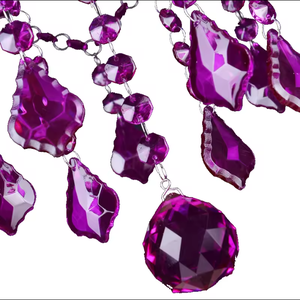 Offre Spéciale tendance design américain lustre Ktv boîte de nuit Double couche lampe grands lustres en cristal violet lumière - Product Image 5