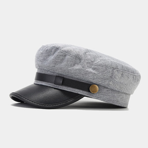 الخريف جديد في الهواء الطلق عارضة الرجعية مخصص قبعات قباقيب الرجال النساء أزياء الشارع شقة بحار قبعة الكابتن - Product Image 4