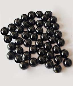 Lot de 5 cabochons ronds en spinelle noire naturelle de 5 mm, pierres précieuses en vrac pour la fabrication de bijoux - Product Image 5