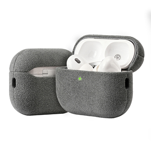 Étui de luxe en cuir suédé Alcan Tara pour AirPods Pro, étui pour écouteurs Alcan Tara pour AirPods Pro 3, housse en cuir pour casque - Product Image 1