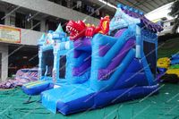 Nouveau design de terrain de jeu gonflable Dragon Combo Course d'obstacles gonflable à louer pour enfants Videur gonflable avec toboggan