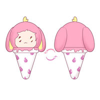 Promotion de fabricant de jouets personnalisés Peluche douce et agréable Coussin de crème glacée Poupées en peluche personnalisées pour enfants