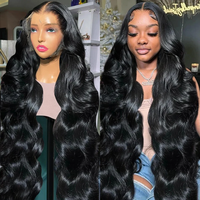 Pelucas de Cabello Natural Vietnamita con Ondas Suaves, Pelucas Frontales de Encaje sin Pegamento, Cabello Humano Pre-Arrancado para Mujeres Negras, Peluca de Cabello Remy