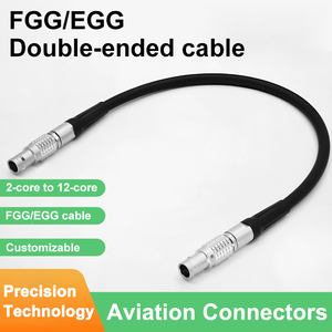 NDCOMPUTING ขั้วต่อกันน้ำสำหรับการบิน รุ่น B ซีรีส์ FGG-01 แบบ 2-32 พิน ตัวเมีย ป้องกัน EMI ชุบโครเมียม สายวงกลมทองแดง - Product Image 6