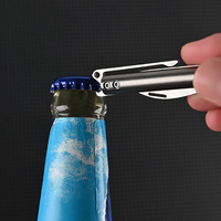 Couteau de camping EDC en titane, vente en gros d'usine, porte-clés, couteau de poche, ouvre-bouteille, coupe-boîte tranchant, couteau utilitaire, DIY OEM