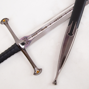 Épée Narsil authentique du <span class=keywords><strong>Seigneur</strong></span> <span class=keywords><strong>des</strong></span> <span class=keywords><strong>Anneaux</strong></span> (LOTR) de 129 cm, lame en acier 440ss, <span class=keywords><strong>réplique</strong></span> réelle de l'épée d'Aragorn Anduril. - Product Image 4
