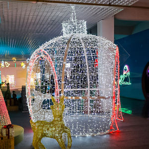 חיצוני 3d גדול כדור חג המולד אור ענק אור 3d מוטיב אור עבור תפאורה קניון valentines - Product Image 3