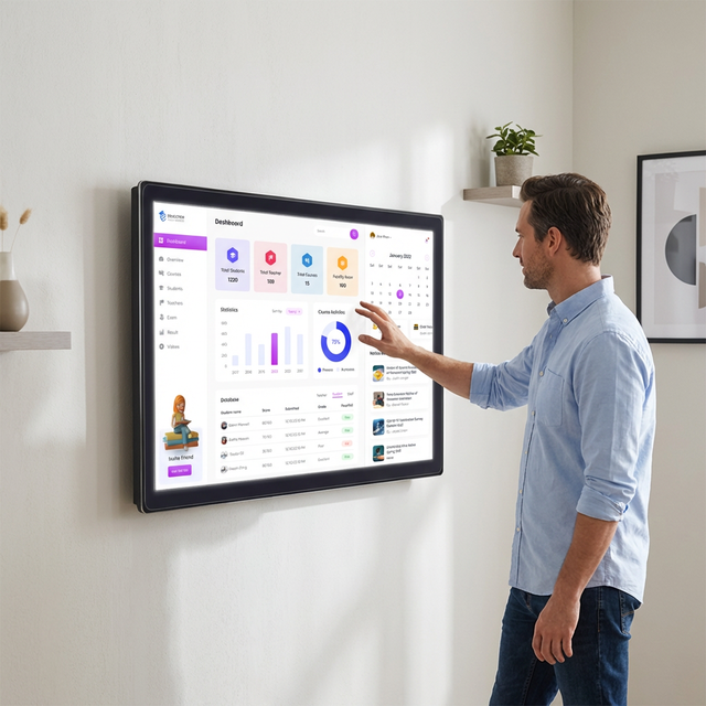32 43 50 55inch query integrated touch screen with capacitive touch and pure flat touch control interactive industrial monitor