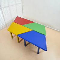 Ensemble de meubles trapézoïdaux économiques pour garderie - Mobilier scolaire - Ensemble table et chaises pour école maternelle et jardin d'enfants