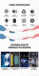 Congélateur vertical à <span class=keywords><strong>porte</strong></span> vitrée commerciale, réfrigérateur à grande capacité pour aliments congelés, crème glacée, pour magasin, supermarché - Product Image 5