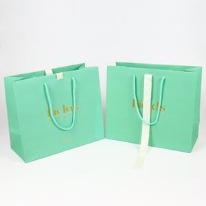 High Quality Factory Unique Customized Printed Logo Design Luxury Gift Shopping Kraft Paper Bags Ribbon Handle Gold for Shoes - Product Image 1