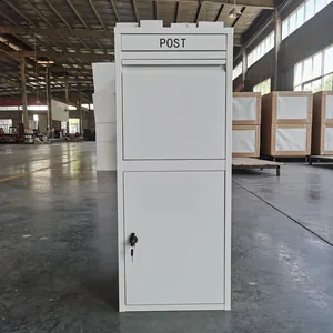 CAS-158 Wholesale White Outdoor Floor Mounted Large Metal Mail Box For Storage Parcel