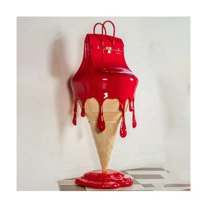 Scultura di gelato in vetroresina statua di gelato negozio decorazione decorativa in resina di grandi dimensioni decorazione per esterni scultura arte e da collezione - Product Image 4