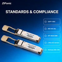 Module émetteur-récepteur optique 40G QSFP+ SR4 850nm Multimode MPO MTP 100m 40 Gbit/s pour centre de données, liaison MPO haute densité