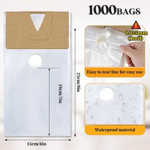 Door Hanger <b>Bags</b> 6x9 Inch Clear Plastic Waterproof For Flyers Brochures Promotional Use - Product Image 2