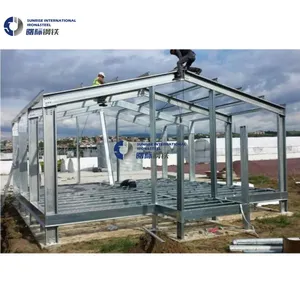 Prefab Staalconstructie Huizen Stalen Magazijn Logistiek Fabriek Staalconstructie Magazijn Paal Schuur Werkplaats Metalen Schuur