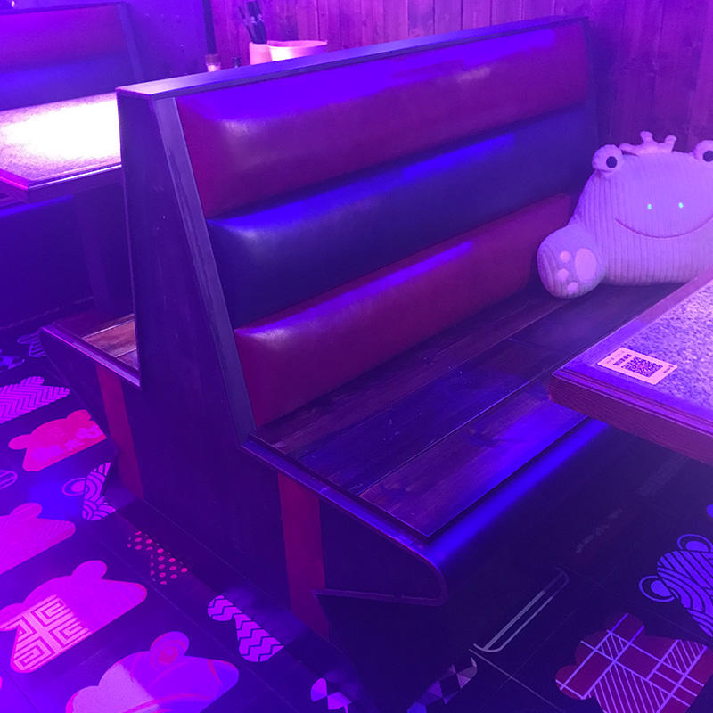 Two seats double sides booth