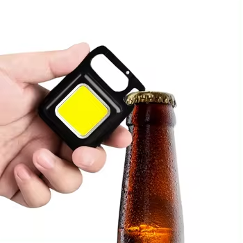 MINI COB Keychain Flashlight Rechargeable Camping Lights with Magnet 3 Lighting Modes IPX4 Waterproof for Workshop & Home Use