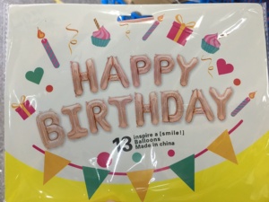 Nuovo arrivo palloncini da 16 pollici con grande bandiera in lamina palloncini colorati con lettere di elio Set di decorazioni per buon <span class=keywords><strong>compleanno</strong></span> - Product Image 4