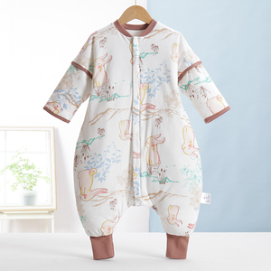 AishiMiao Sac de couchage pour bébé et enfant, motif dessin animé, automne-hiver, pur coton, antibactérien, évacuation de l'humidité, température constante - Product Image 4