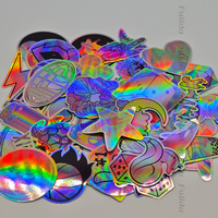Autocollant en vinyle découpé sur mesure pour enfants, avec logo d'entreprise, réfléchissant, résistant à l'huile, imperméable, durable, holographique, design Hentai, bougie