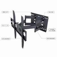 Support mural TV articulé et inclinable DMP NPLB137M-MW Slim pour écrans de 32 à 55 pouces, VESA jusqu'à 400 x 400 mm