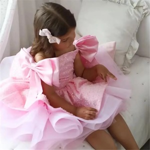 <span class=keywords><strong>Robe</strong></span> de <span class=keywords><strong>princesse</strong></span> en tulle <span class=keywords><strong>rose</strong></span> scintillant pour hôtesse de 2 à 10 ans, idéale pour récital de piano et fête d'anniversaire, avec jupe superposée à sequins - Product Image 4