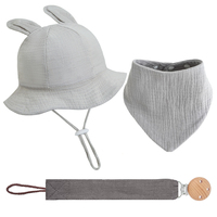 Productos para Bebés de Uso Diario, Cadena para Chupón, Gorro, Babero, Textura Suave que No Irrita la Piel