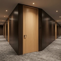 Porte intérieure en bois MDF pour chambre d'hôtel, finition personnalisée, durable, OEM ODM acceptés, porte en bois