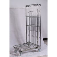 Carro de Almacenamiento Plegable de Acero Galvanizado Apilable para Centros Logísticos B2B