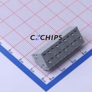 250-209 Spring Terminal Block Through hole Component (THT),P=3.5mm Connector 1x9P 3.5mm Gray 9P - Product Image 2