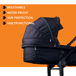 Nouveau-né, <span class=keywords><strong>nacelle</strong></span>, porte-bébé, berceau, siège de poussette, capacité de charge de 20 kg, cadre en alliage d'aluminium et polyester, noir gris, pliable - Product Image 4