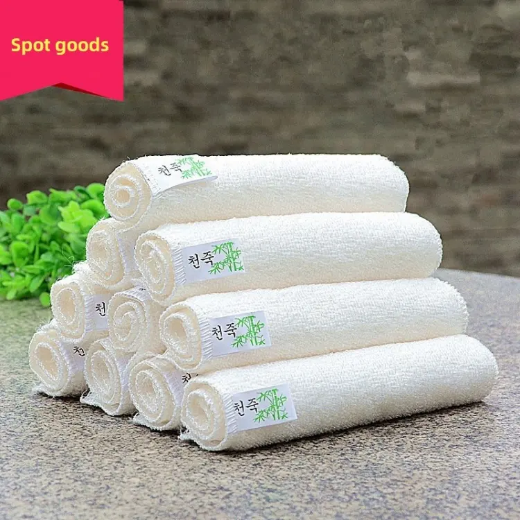 Eco-friendly Natural Bamboo Fiber Kitchen Washing Dish Towels Cleaning Cloths