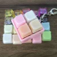 Multi-color Glossy Transparent Bear Shape 1u Blank Keycap PBT/PC Material for Stress Relief Switch Tester/Mechanical Keyboard