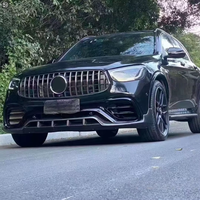 Pour Mercedes Benz Classe C GLC 63 Lèvre de pare-chocs avant Kits de carrosserie en Fiber de carbone pour la mise à niveau Rétrofit Auto Part Lèvre avant TOP STYLE W253
