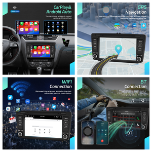 Radio de coche Podofo de 8'' para Skoda Octavia II/MK2 2004-2013, 6+128GB, Android, CarPlay inalámbrico, Bluetooth, GPS, WIFI, FM/RDS - Product Image 2