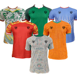 Футбольная футболка сборной Алжира 2026 года, черно-золотая, дышащая, быстросохнущая, с возможностью нанесения логотипа на заказ - Product Image 2