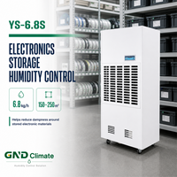 Nouveau déshumidificateur industriel électrique grande capacité YS-6.8S avec minuterie 24h, drainage direct par tuyau, conception mobile