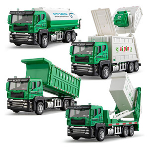 Friction Power Toys Diecast <strong>Garbage</strong> <strong>Truck</strong> Toy Tanker <strong>Trucks</strong> Alloy <strong>Mini</strong> Dump <strong>Truck</strong> Inertial Sanitation Vehicle for Toddlers - Product Image 1