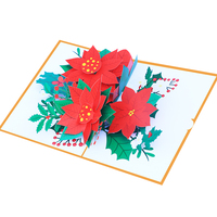 Kerajinan Tangan ramah lingkungan 3D Pop-Up Kartu Ucapan Gloss pernis untuk Hari Natal hadiah liburan unik kreatif dapat dilipat